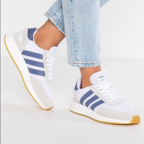 adidas iniki white blue